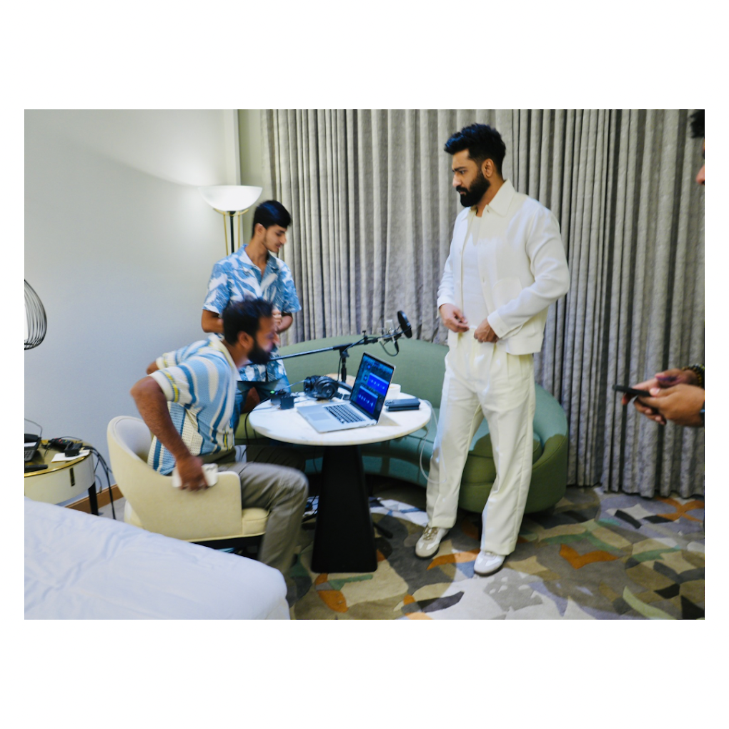 film dubbing service session with Vicky Kaushal for Bad News movie